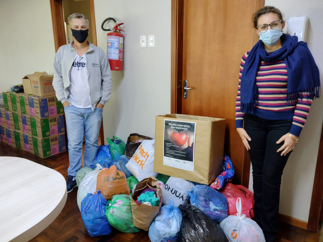 Com ajuda de parceiros, Setrem destina alimentos e agasalhos para São José do Inhacorá e Três de Maio